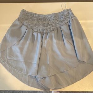 small Romwe blue shorted waist shorts